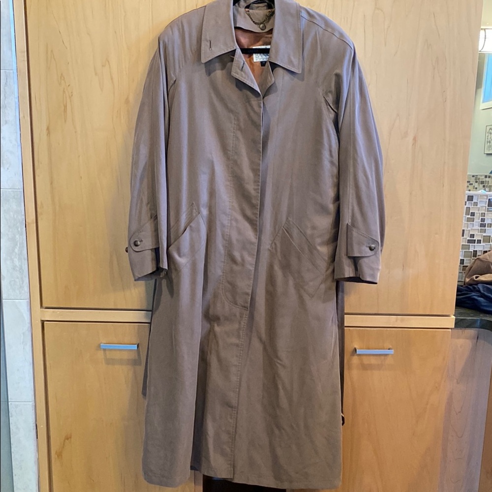 Jos. A. Bank Brown Trench Coat Classic Full-Length Design